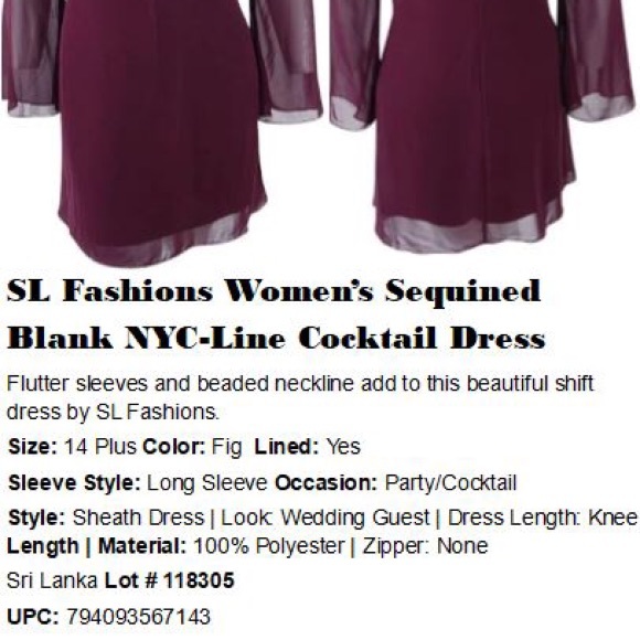 SLNY fashion Cocktail Dress - Picture 2 of 2